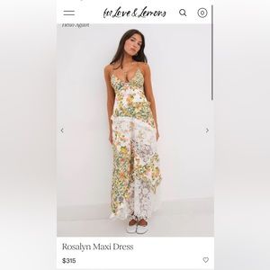 For Love and Lemons Rosalyn Maxi Dress